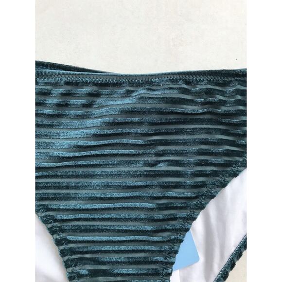 Cupshe Swim Striped Velvet Bikini Bottom Swimwear - Picture 3 of 9